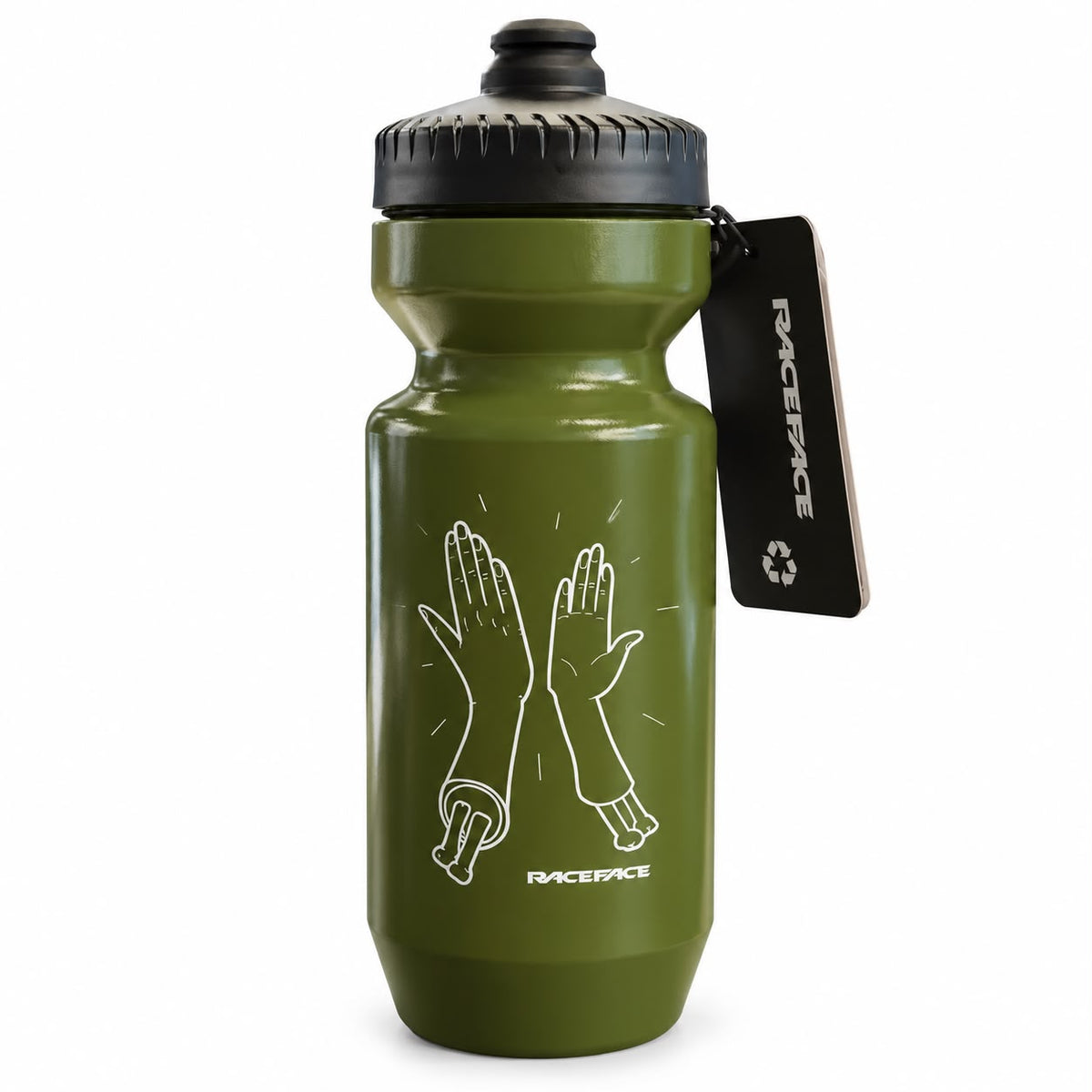 Botella Race Face Zombie Hands Verde Musgo