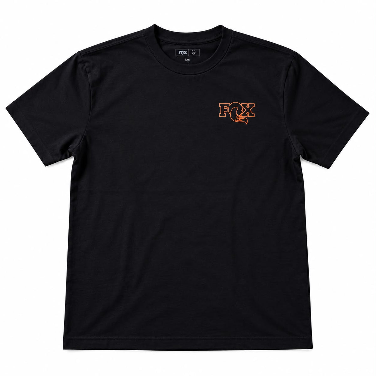 Polera Fox Schematic Negro/Naranja