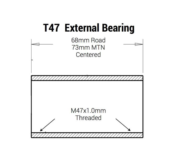 Motor Atornillado (Caja T47) De Ancho 68/73Mm Para Bielas Eje M30 (30/28Mm)