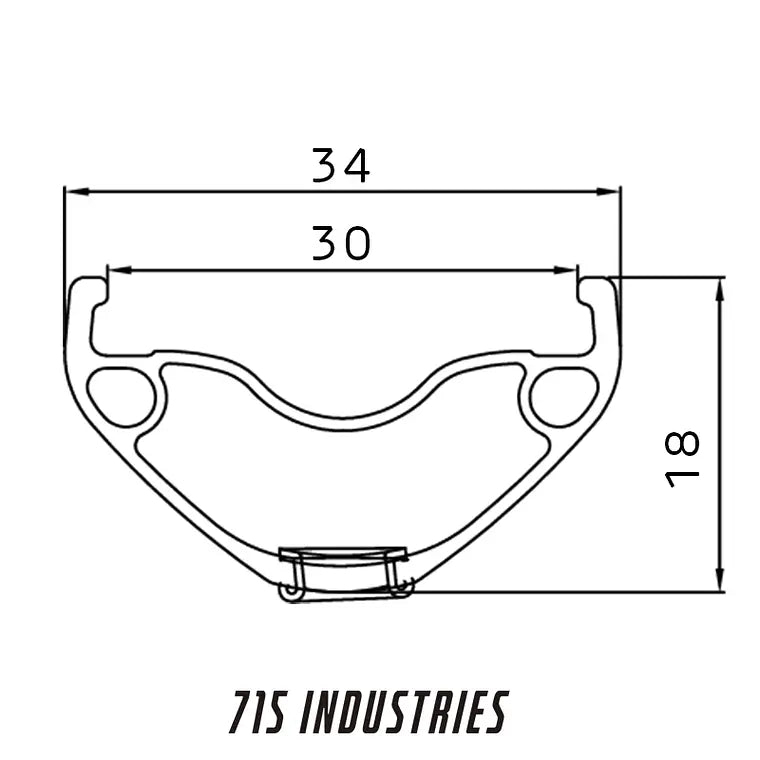 LLANTA 715IND ENDURO H30 27,5ER BLACK 32H