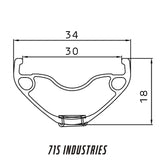 LLANTA 715IND ENDURO H30 27,5ER BLACK 32H