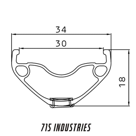 LLANTA 715IND ENDURO H30 27,5ER BLACK 28H