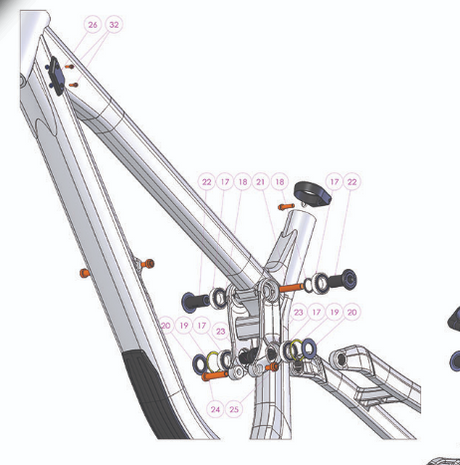 Repuesto Transition Rocker Pivot Axle 15mm x 32mm (TR11-LAX)