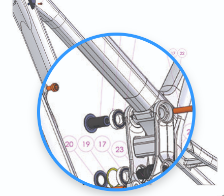 Repuesto Transition Rocker Pivot Axle 15mm x 32mm (TR11-LAX)