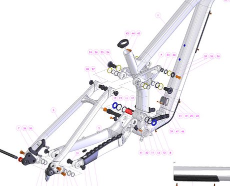 PERNO TRANSITION REPUESTO Seatstay Pivot Axle 15mm x 20mm (TRB-CAX-20L)
