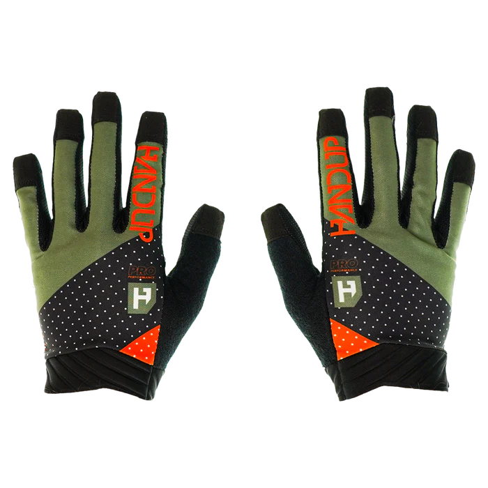 Guante Handup PRO RACE OLIVE/ORANGE