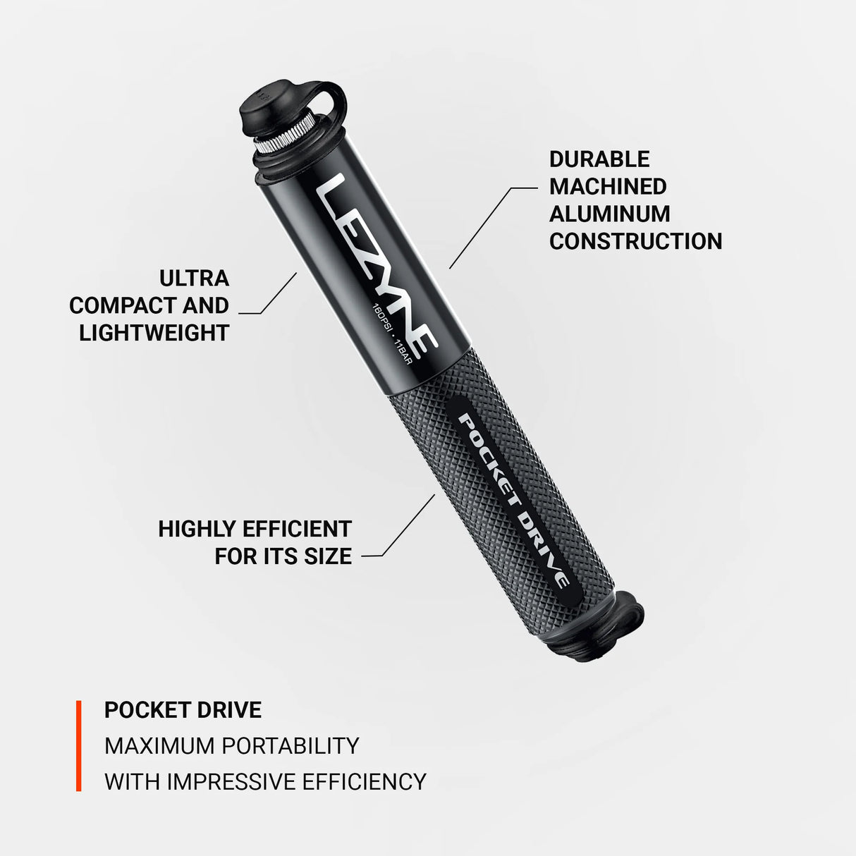 Bombin de mano Pocket Drive HV Black