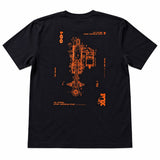 Polera Fox Schematic Negro/Naranja