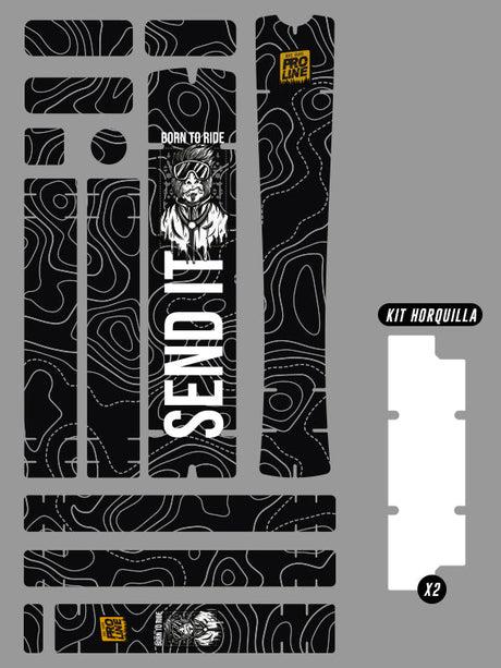 Proline Bike Guard Mapa Black (Cuadro+Horquilla)