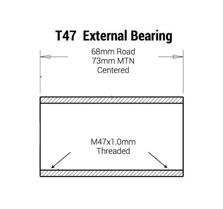 Motor Atornillado (Caja T47) De Ancho 68/73Mm Para Bielas Eje M30 (30/28Mm)